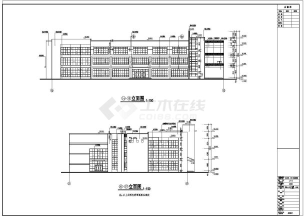 【广东】中大某学院三层大食堂建筑施工图-图二