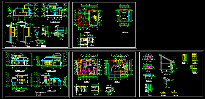 独栋多层别墅CAD建筑设计施工图_图1