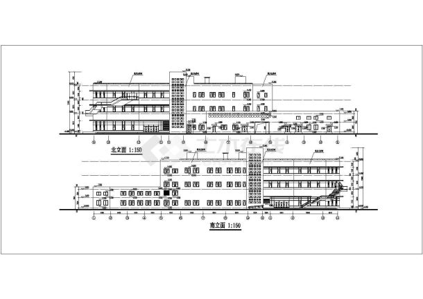 【北京】某外国语学校新校舍3层食堂建筑施工图-图一