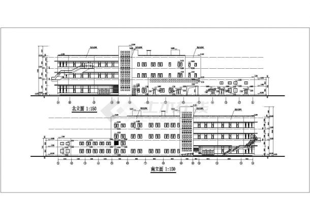 【北京】某外国语学校新校舍3层食堂建筑施工图-图二