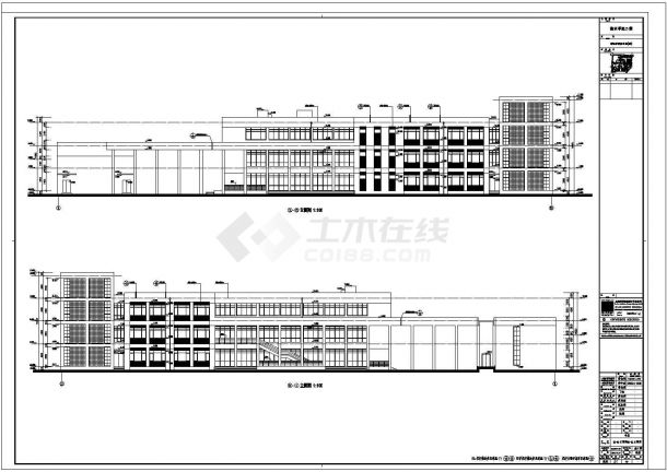 【衢州】某学院四层砖混结构食堂建筑施工图-图一