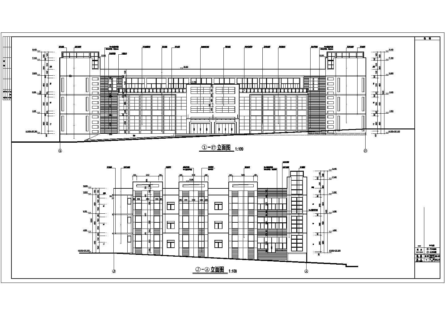 【重庆】某大学三层食堂建筑施工图