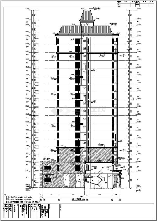广西18层剪力墙商业住宅综合体建筑施工图-图二