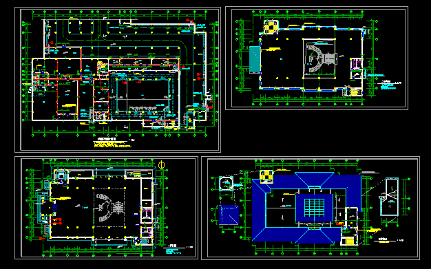 某小区会所平面施工建筑CAD设计图纸_图1