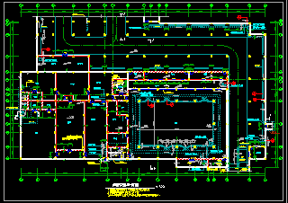 某小区会所平面施工建筑CAD设计图纸-图二