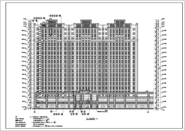 某地18层框架剪力墙结构单元式住宅建筑施工图-图二
