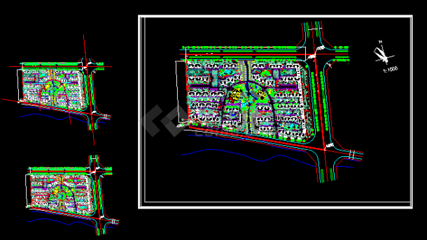 某小区规划及景观设计CAD建筑施工图纸-图一