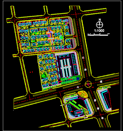 某居住区详细规划CAD建筑施工设计平面图纸_图1