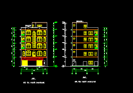 某市多层商住楼建筑CAD平面施工设计图纸-图二