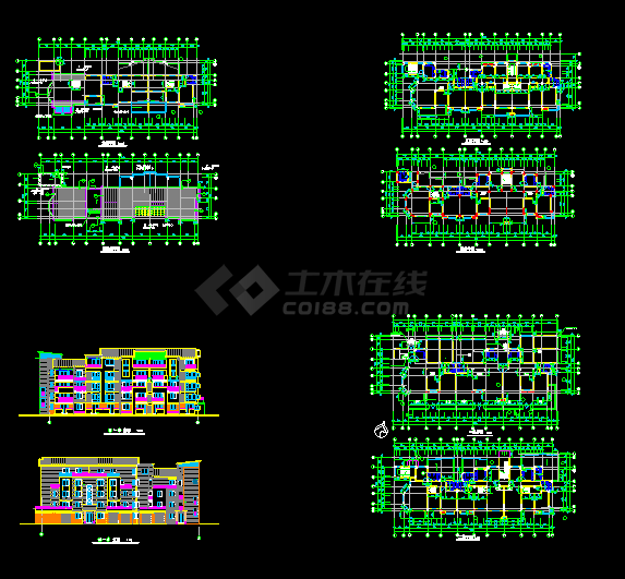 江苏某地多层住宅楼方案建筑CAD施工设计图纸-图一
