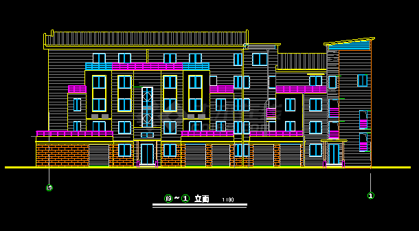江苏某地多层住宅楼方案建筑CAD施工设计图纸-图二