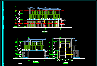 某小区会所建筑CAD设计施工平面图纸-图二