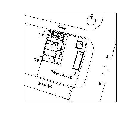 渣土办改建办公楼平面图-图一