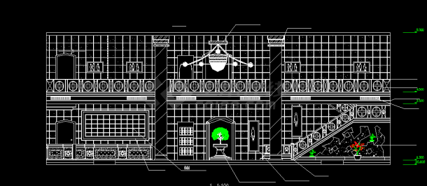 西式餐厅建施方案设计全套CAD平立面图-图二