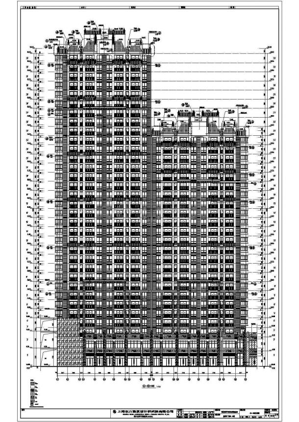 安徽省合肥市某地剪力墙结构高层住宅楼施工图-图一