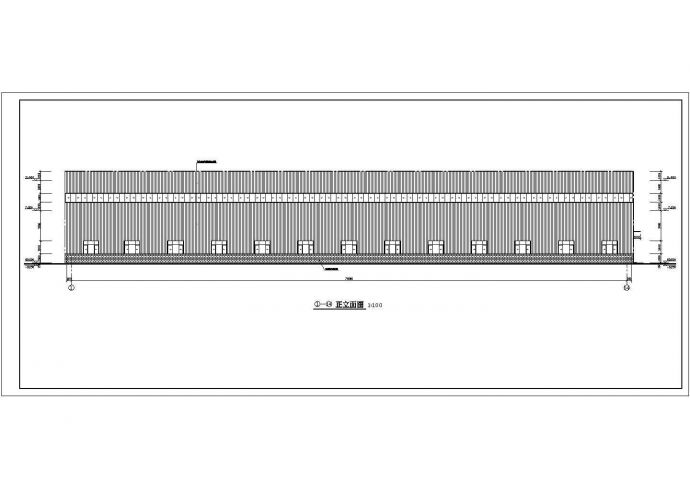 临泽县某单跨21.5米门式钢架厂房建筑施工图_图1