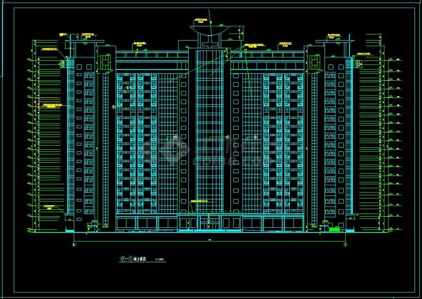 某医院十八层住院部建筑设计cad扩初图-图二