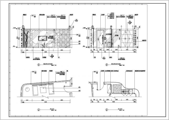 【湖南】现代风格餐厅包厢装修施工图（含实景）_图1