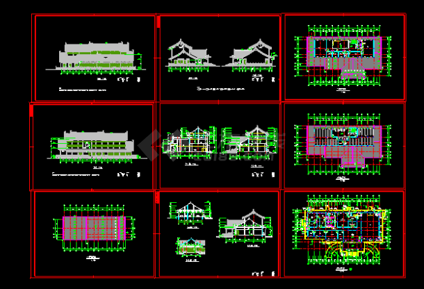 某地太湖古建筑cad平面施工图纸-图一