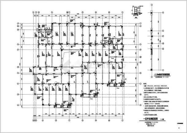 广东某三层幼儿园框架结构设计施工图-图一
