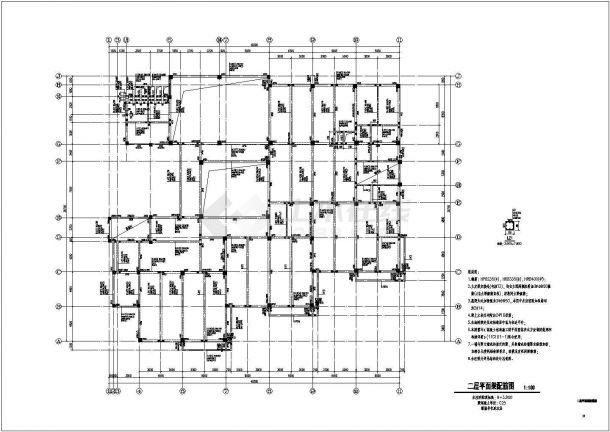 广东某三层幼儿园框架结构设计施工图-图二