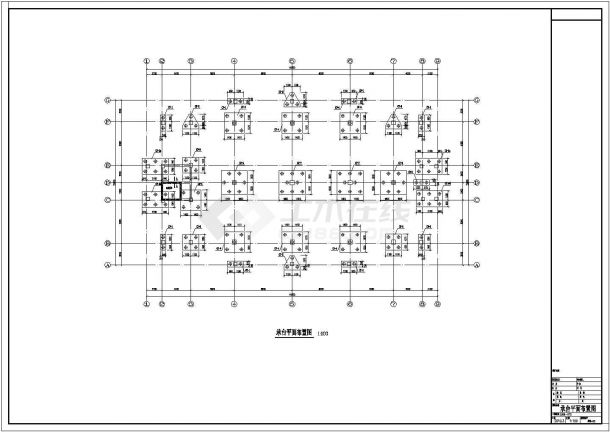 三层框架结构工业园区食堂结构设计图-图二