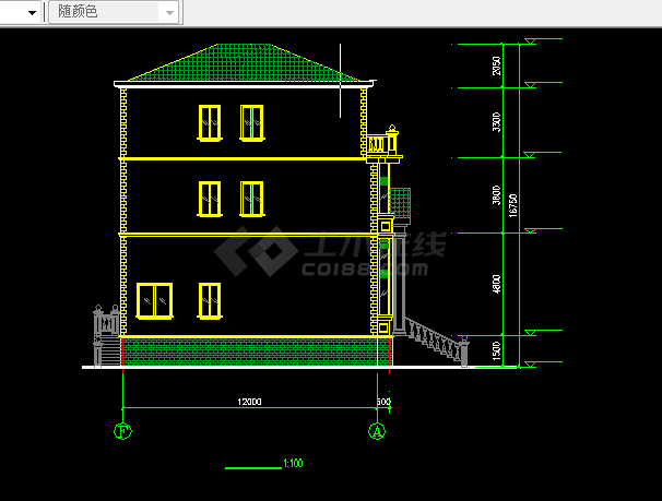 小型豪华别墅建筑方案设计全套CAD详图-图二