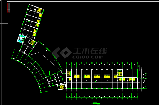 豪华宾馆客房建筑设计方案全套CAD平面图-图二