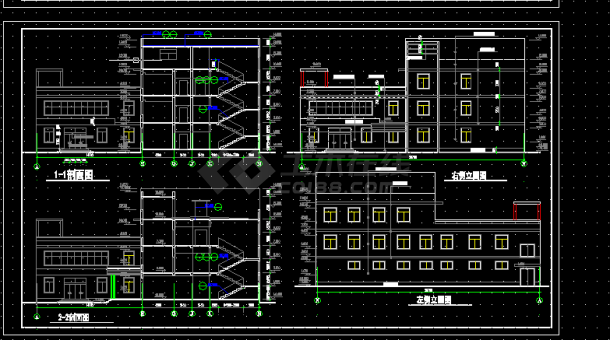 中式宾馆建筑方案设计全套CAD图纸-图二