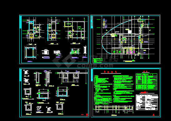 地下室人防建筑方案设计全套CAD图纸-图一