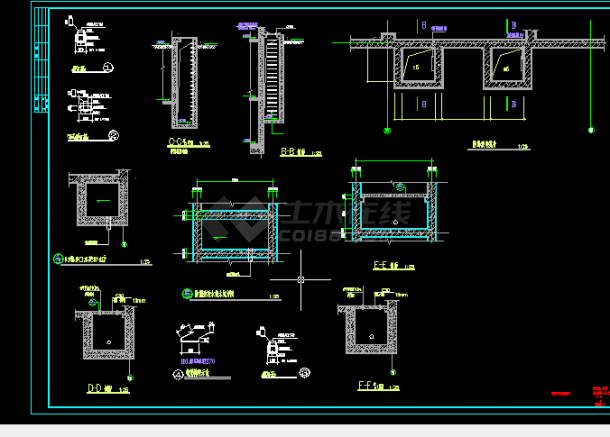 地下室人防建筑方案设计全套CAD图纸-图二