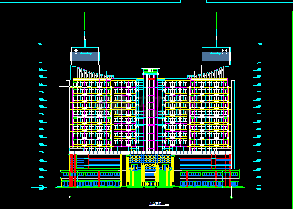 某东城建筑方案设计及施工全套CAD图纸-图二