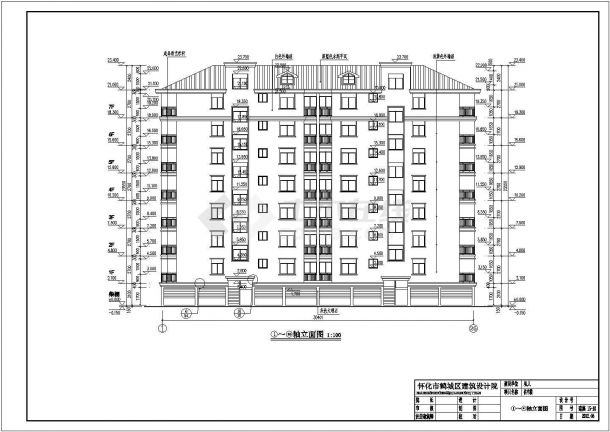【湖南】7层框架结构住宅楼建筑设计施工图-图二