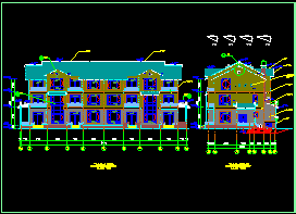 西湖别墅单体全套CAD平立剖面设计图-图二