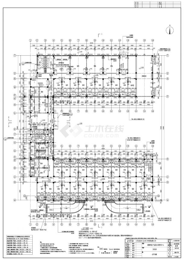 湖塘科技产业园生活便利中心-1号宿舍建施CAD图-图一