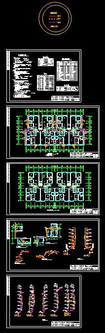 某小区多层住宅楼给排水设计方案CAD图(含设计说明）-图一