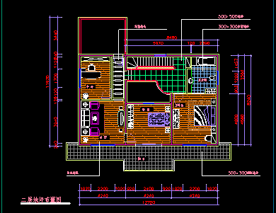 某现代经典别墅全套建筑CAD施工设计图纸-图二