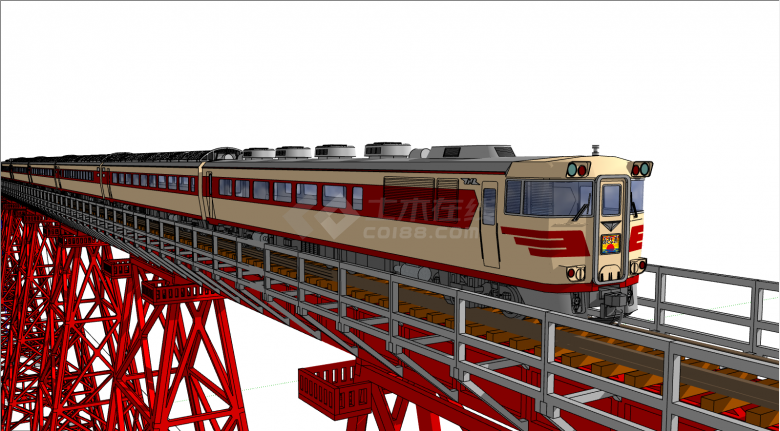 日式城市轨道列车su模型-图二