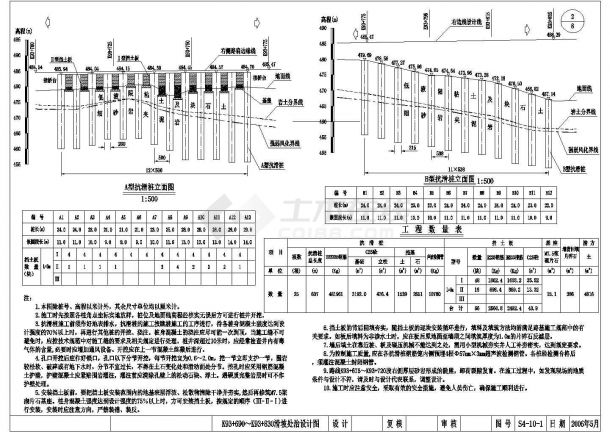 某公路边坡抗滑桩+桩板墙（牛腿）设计施工图纸-图一