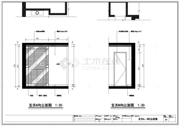 【沈阳】某集团房地产现代四居室装修施工图（含效果图）-图一