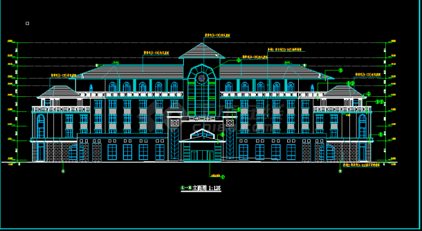 某市区某宾馆建筑CAD详细方案图纸-图二