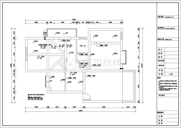 某小区全套二居室家装室内设计施工图-图二