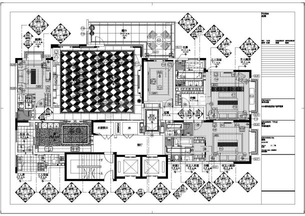 【北京】某高级住宅小区样板间室内装修施工图（含效果图）-图一