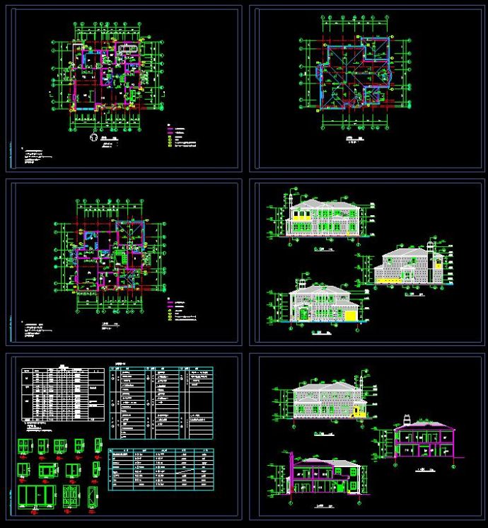 某五星级酒店别墅建筑设计cad全套施工图_图1