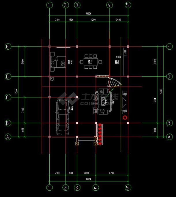 某楼盘项目欧式别墅建筑设计cad方案图-图二