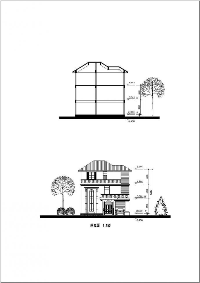 某地区多层砖混结构别墅方案设计图（十余套）_图1