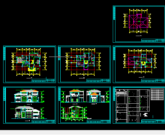 G型别墅施工设计方案全套CAD图纸_图1