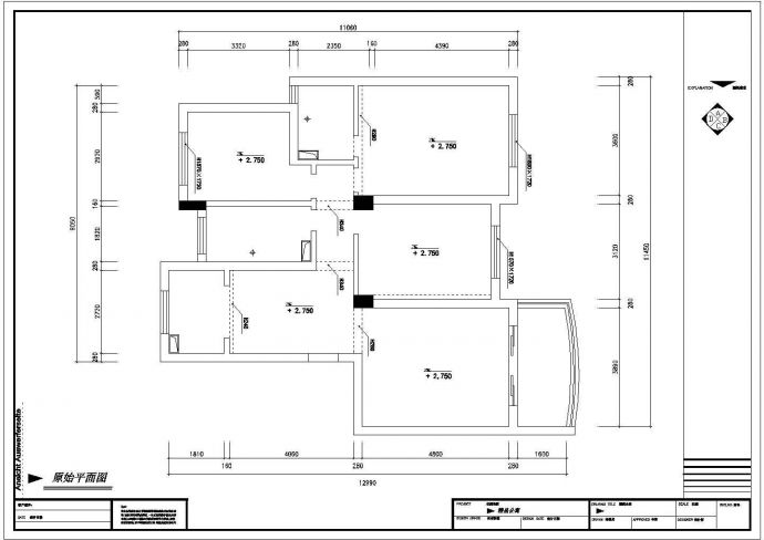 【长沙】某精品公寓三室两厅室内装修施工图_图1