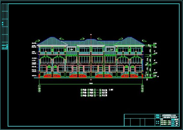 某金碧骏鸿花园低密度住宅CAD施工图纸-图二