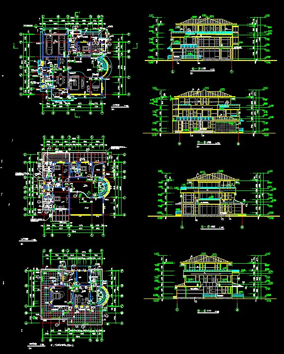 某经典别墅样板建筑设计CAD图纸_图1